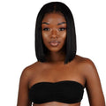 Straight Closure Bob Wig — 4x4 Transparent Lace, 10″