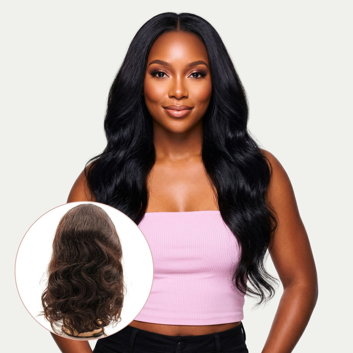 Glueless Body Wave Wig — 5x5 HD Lace Closure, 18″, 150%