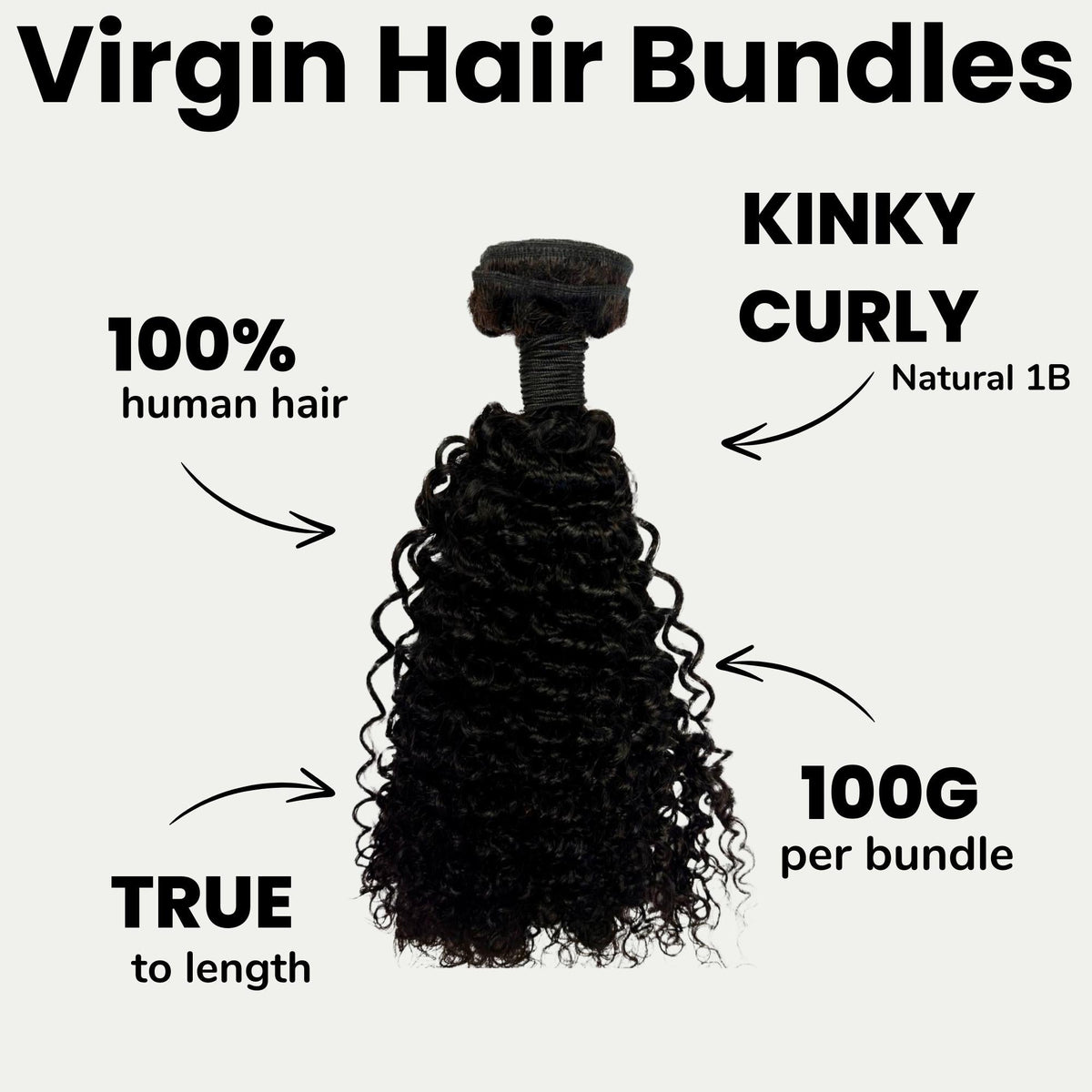 Kinky Curly Bundle Deal + Closure — 3 Bundles (18″/20″/22″) + 5x5 HD Closure (16″)