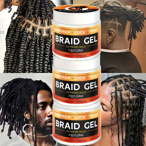 Edge control and braiding gel, strong hold
