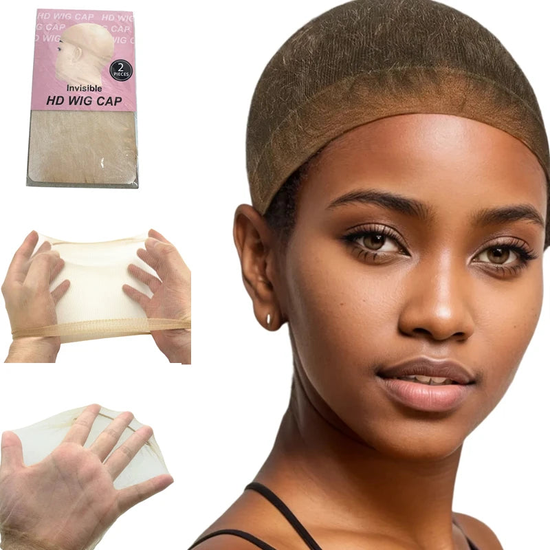 Ultra-thin HD sheer wig caps, 10 pack
