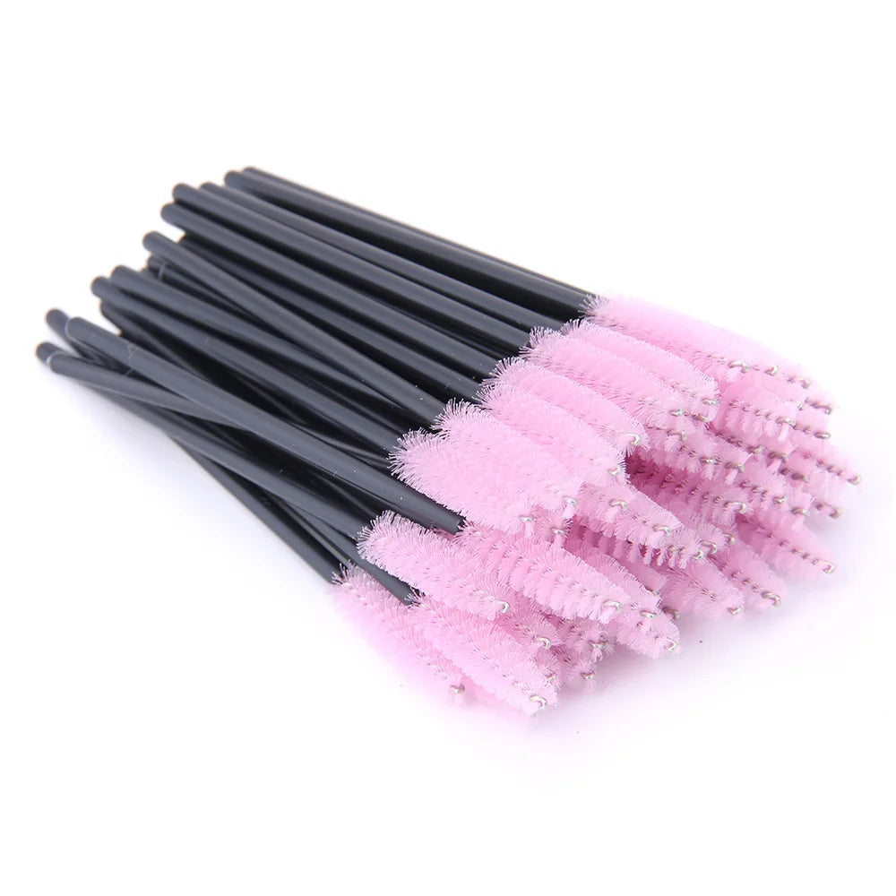 Spoolie brushes for lashes and brows, 50 pack