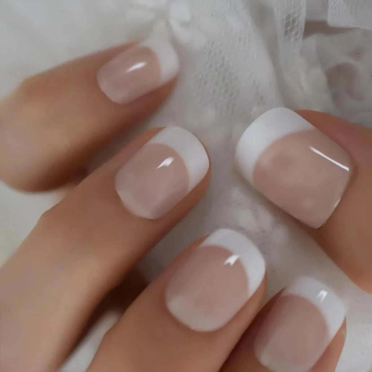 Short French Press-On Nails — Squoval (24 pc)